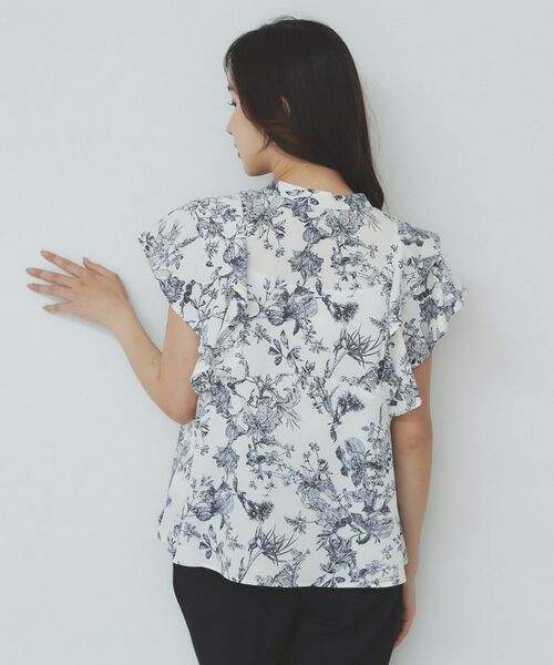 index / インデックス シャツ・ブラウス | ダブルフリルバンドカラーブラウス【洗濯機洗い可/イージーアイロン/防シワ】 | 詳細22