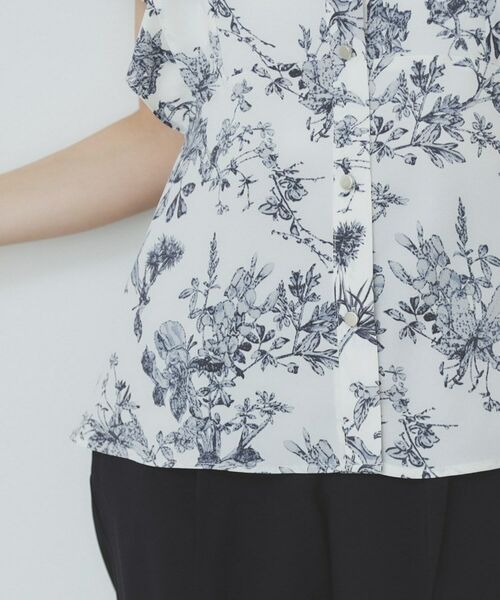 index / インデックス シャツ・ブラウス | ダブルフリルバンドカラーブラウス【洗濯機洗い可/イージーアイロン/防シワ】 | 詳細26