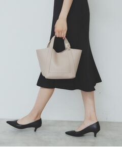 index / インデックス トートバッグ | 【2WAY】フラワーパーツ付き合皮ミドルトートバッグ