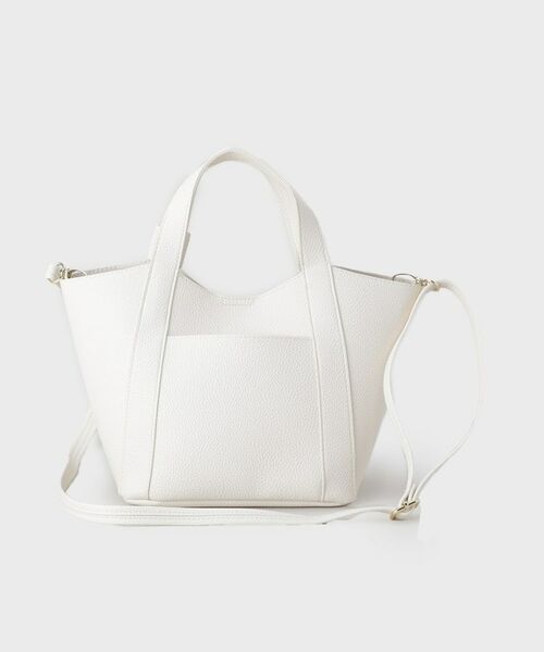 index / インデックス トートバッグ | 【2WAY】フラワーパーツ付き合皮ミドルトートバッグ | 詳細11