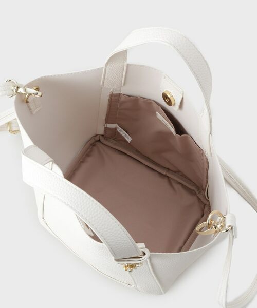 index / インデックス トートバッグ | 【2WAY】フラワーパーツ付き合皮ミドルトートバッグ | 詳細13