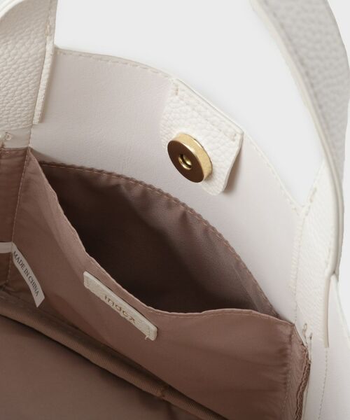 index / インデックス トートバッグ | 【2WAY】フラワーパーツ付き合皮ミドルトートバッグ | 詳細17