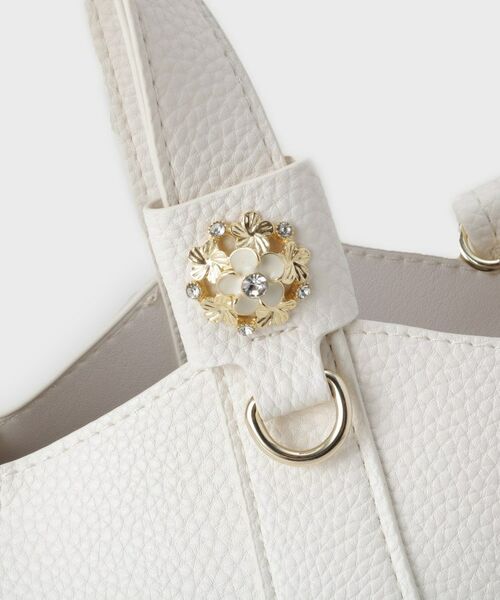 index / インデックス トートバッグ | 【2WAY】フラワーパーツ付き合皮ミドルトートバッグ | 詳細19
