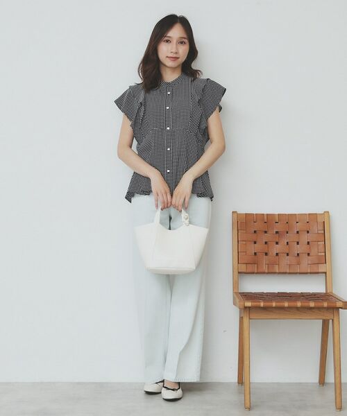 index / インデックス トートバッグ | 【2WAY】フラワーパーツ付き合皮ミドルトートバッグ | 詳細6