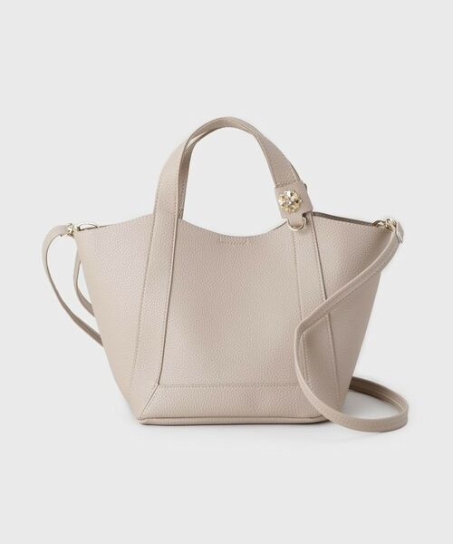 index / インデックス トートバッグ | 【2WAY】フラワーパーツ付き合皮ミドルトートバッグ | 詳細8