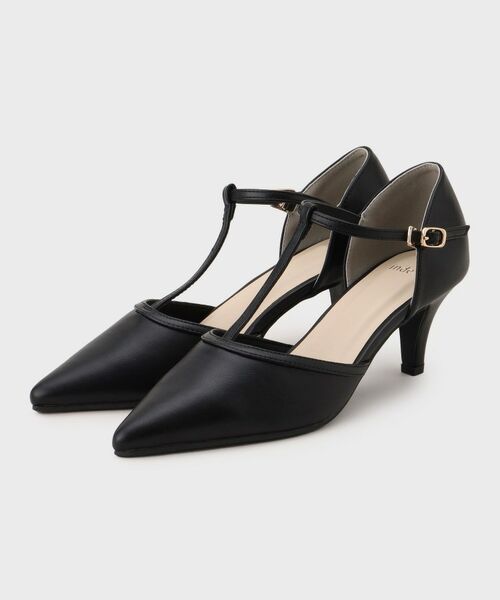index / インデックス パンプス | Tストラップパンプス(ブラック(019))