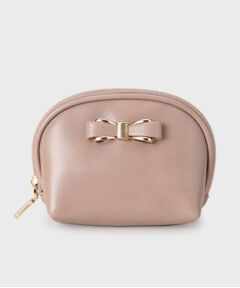 index / インデックス ポーチ | リボンモチーフ付きシェル型ポーチ