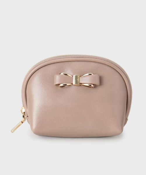 index / インデックス ポーチ | リボンモチーフ付きシェル型ポーチ | 詳細1