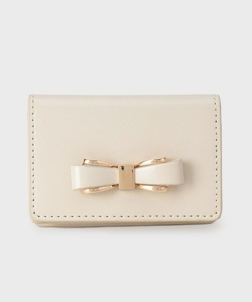 index / インデックス カードケース・名刺入れ・定期入れ | リボンモチーフカードケース（アイボリー(004)）