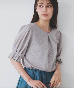 index / インデックス カットソー | ストライプジャージタックスリーブトップス【吸水速乾/洗濯機洗い可】