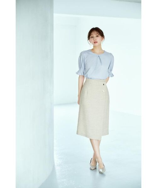 index / インデックス カットソー | ストライプジャージタックスリーブトップス【吸水速乾/洗濯機洗い可】 | 詳細1