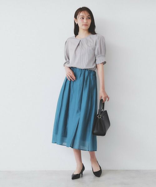 index / インデックス カットソー | ストライプジャージタックスリーブトップス【吸水速乾/洗濯機洗い可】 | 詳細16