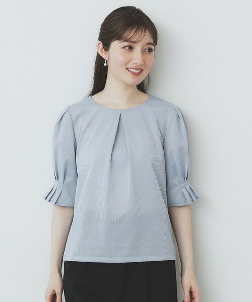 index / インデックス カットソー | ストライプジャージタックスリーブトップス【吸水速乾/洗濯機洗い可】 | 詳細22