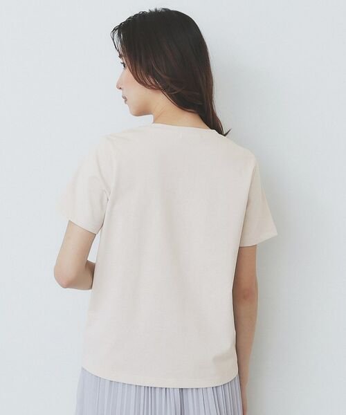 index / インデックス Tシャツ | パール調刺繍ロゴTシャツ【汗ジミ防止/吸水速乾/接触冷感/UVケア/洗濯機洗い可】 | 詳細17