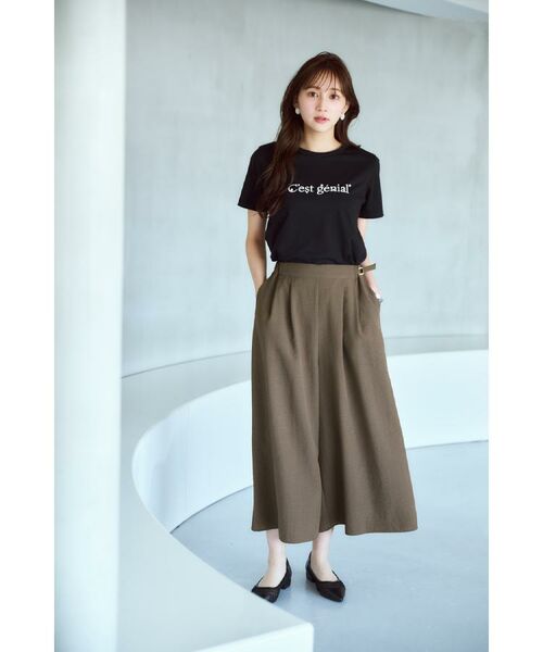 index / インデックス Tシャツ | パール調刺繍ロゴTシャツ【汗ジミ防止/吸水速乾/接触冷感/UVケア/洗濯機洗い可】 | 詳細2