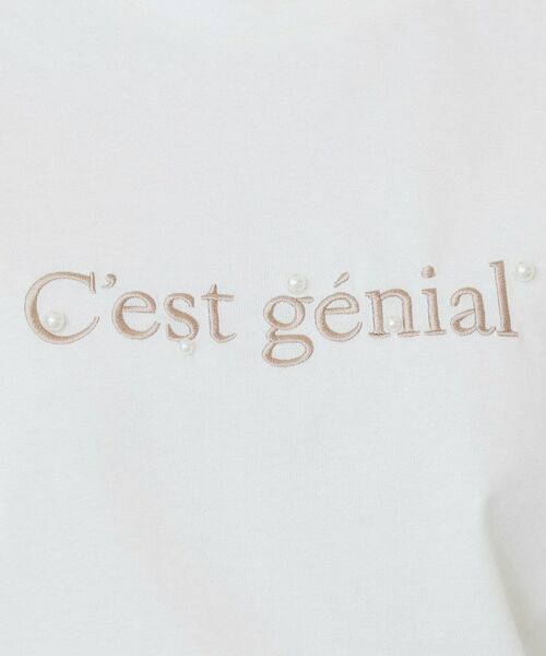 index / インデックス Tシャツ | パール調刺繍ロゴTシャツ【汗ジミ防止/吸水速乾/接触冷感/UVケア/洗濯機洗い可】 | 詳細6