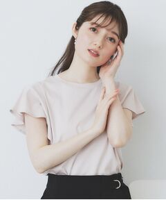 index / インデックス カットソー | 《美人百花掲載/XS-3Lサイズ》フレアスリーブバックシャントップス【接触冷感/UVケア/洗濯機洗い可】