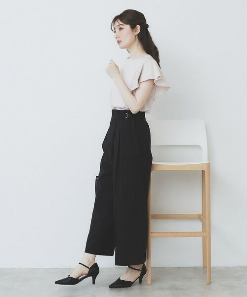 index / インデックス カットソー | 《美人百花掲載/XS-3Lサイズ》フレアスリーブバックシャントップス【接触冷感/UVケア/洗濯機洗い可】 | 詳細14