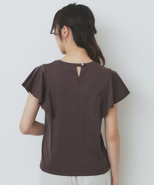 index / インデックス カットソー | 《美人百花掲載/XS-3Lサイズ》フレアスリーブバックシャントップス【接触冷感/UVケア/洗濯機洗い可】 | 詳細22