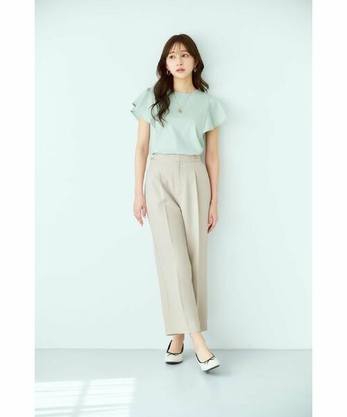 index / インデックス カットソー | 《美人百花掲載/XS-3Lサイズ》フレアスリーブバックシャントップス【接触冷感/UVケア/洗濯機洗い可】 | 詳細3