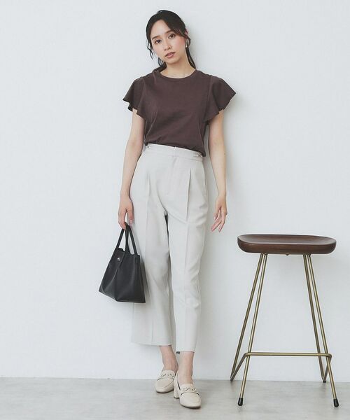 index / インデックス カットソー | 《美人百花掲載/XS-3Lサイズ》フレアスリーブバックシャントップス【接触冷感/UVケア/洗濯機洗い可】 | 詳細9