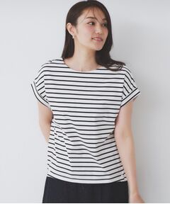 index / インデックス カットソー | 《S-3Lサイズ》サイドパール調ボタンボクシートップス【洗濯機洗い可/UVケア/接触冷感】