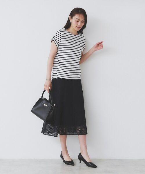 index / インデックス カットソー | 《S-3Lサイズ》サイドパール調ボタンボクシートップス【洗濯機洗い可/UVケア/接触冷感】 | 詳細20