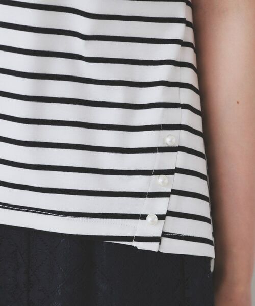 index / インデックス カットソー | 《S-3Lサイズ》サイドパール調ボタンボクシートップス【洗濯機洗い可/UVケア/接触冷感】 | 詳細28