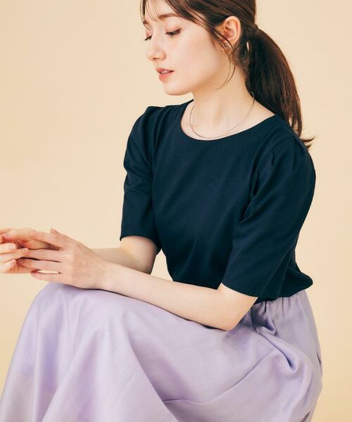 index / インデックス カットソー | 《7色展開/XS-LLサイズ》多機能タックスリーブトップス【汗ジミ防止/吸水速乾/接触冷感/UVケア/洗濯機洗い可】 | 詳細2