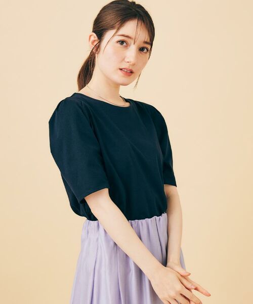 index / インデックス カットソー | 《7色展開/XS-LLサイズ》多機能タックスリーブトップス【汗ジミ防止/吸水速乾/接触冷感/UVケア/洗濯機洗い可】 | 詳細3