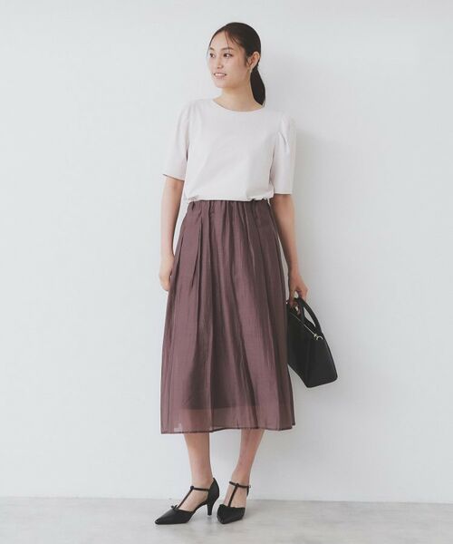 index / インデックス カットソー | 《7色展開/XS-LLサイズ》多機能タックスリーブトップス【汗ジミ防止/吸水速乾/接触冷感/UVケア/洗濯機洗い可】 | 詳細30