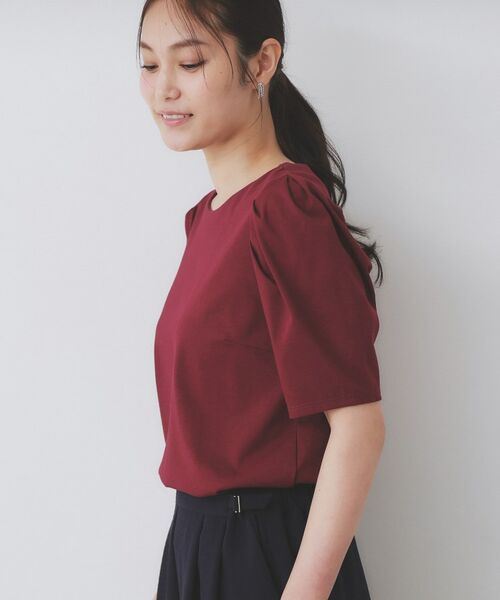 index / インデックス カットソー | 《7色展開/XS-LLサイズ》多機能タックスリーブトップス【汗ジミ防止/吸水速乾/接触冷感/UVケア/洗濯機洗い可】 | 詳細9