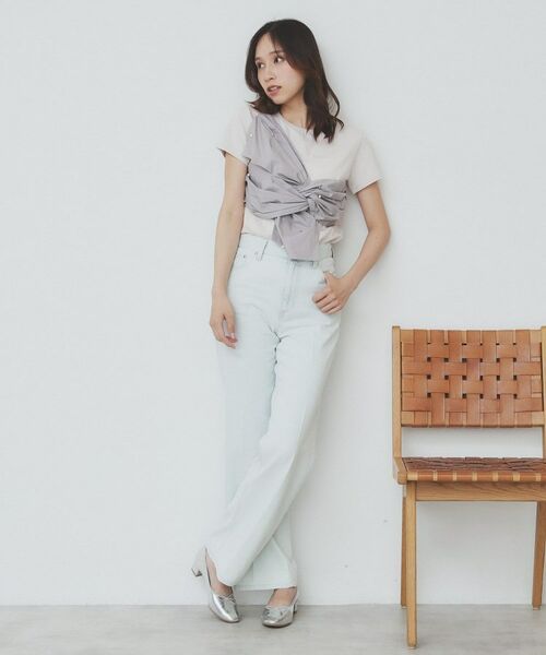 index / インデックス Tシャツ | パール調アシメドッキングTシャツ【洗える/接触冷感】 | 詳細10