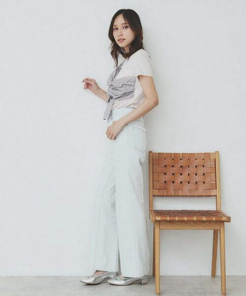 index / インデックス Tシャツ | パール調アシメドッキングTシャツ【洗える/接触冷感】 | 詳細11