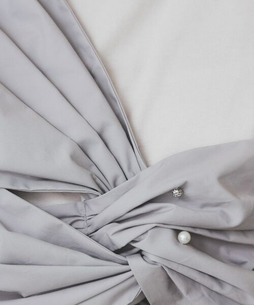 index / インデックス Tシャツ | パール調アシメドッキングTシャツ【洗える/接触冷感】 | 詳細12