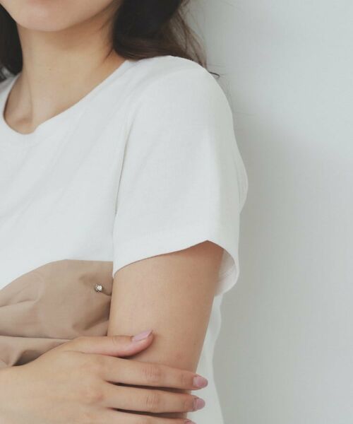 index / インデックス Tシャツ | パール調アシメドッキングTシャツ【洗える/接触冷感】 | 詳細17
