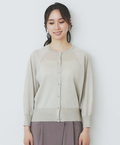 index / インデックス カーディガン・ボレロ | シアーラメドルマンショートカーディガン【洗濯機洗い可】 | 詳細17