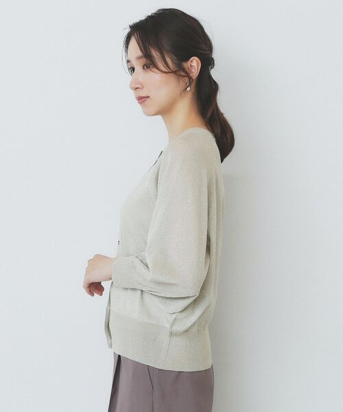 index / インデックス カーディガン・ボレロ | シアーラメドルマンショートカーディガン【洗濯機洗い可】 | 詳細18