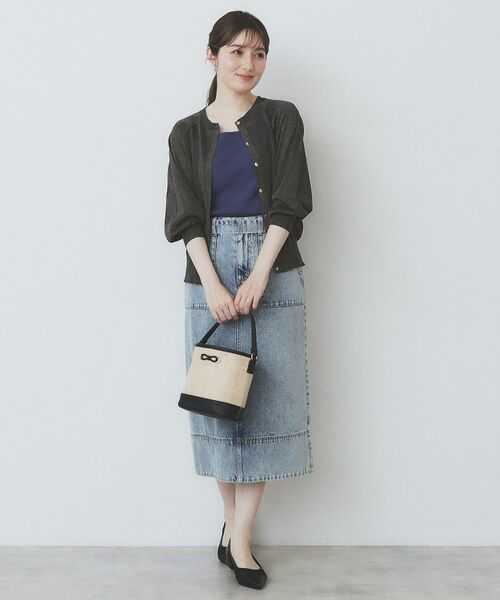 index / インデックス カーディガン・ボレロ | シアーラメドルマンショートカーディガン【洗濯機洗い可】 | 詳細2