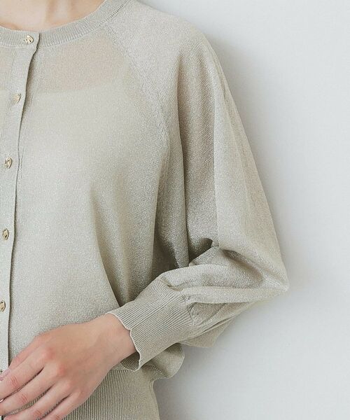 index / インデックス カーディガン・ボレロ | シアーラメドルマンショートカーディガン【洗濯機洗い可】 | 詳細21