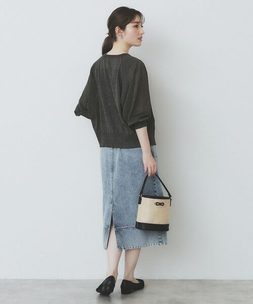 index / インデックス カーディガン・ボレロ | シアーラメドルマンショートカーディガン【洗濯機洗い可】 | 詳細3