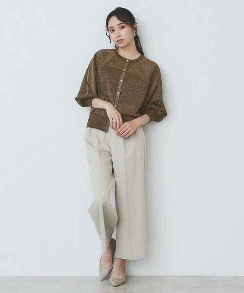 index / インデックス カーディガン・ボレロ | シアーラメドルマンショートカーディガン【洗濯機洗い可】 | 詳細6