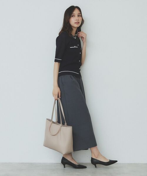 index / インデックス カーディガン・ボレロ | バイカラー半袖カーディガン【洗える/抗ピル】 | 詳細11