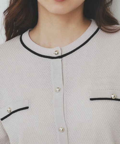 index / インデックス カーディガン・ボレロ | バイカラー半袖カーディガン【洗える/抗ピル】 | 詳細24