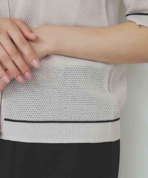 index / インデックス カーディガン・ボレロ | バイカラー半袖カーディガン【洗える/抗ピル】 | 詳細26