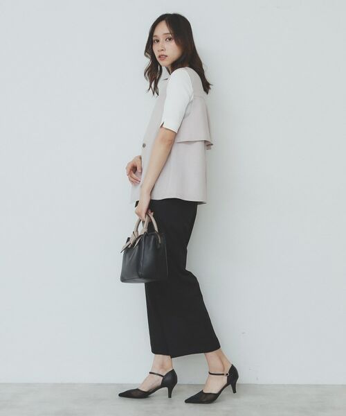 index / インデックス ベスト | バックフリルデザインジレ/セットアップ可【洗濯機洗い可/接触冷感/吸水速乾/ストレッチ】 | 詳細12