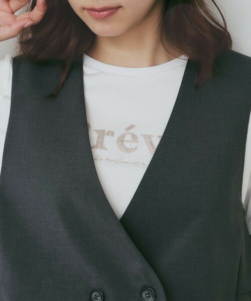 index / インデックス ベスト | バックフリルデザインジレ/セットアップ可【洗濯機洗い可/接触冷感/吸水速乾/ストレッチ】 | 詳細17