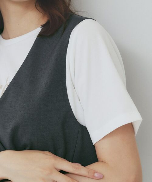 index / インデックス ベスト | バックフリルデザインジレ/セットアップ可【洗濯機洗い可/接触冷感/吸水速乾/ストレッチ】 | 詳細18