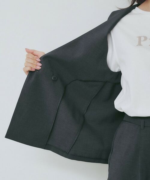 index / インデックス ベスト | バックフリルデザインジレ/セットアップ可【洗濯機洗い可/接触冷感/吸水速乾/ストレッチ】 | 詳細20