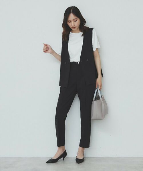 index / インデックス ベスト | バックフリルデザインジレ/セットアップ可【洗濯機洗い可/接触冷感/吸水速乾/ストレッチ】 | 詳細7